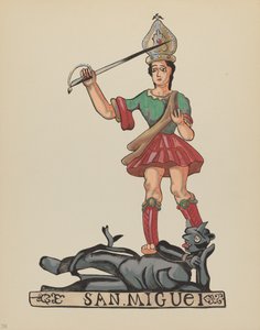 Plade 38: St. Michael: Fra Portfolio "Spanish Colonial Designs of New Mexico af American 20th Century