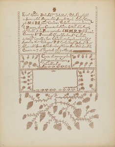 Plade 3: Pecos Book of Visitations: Fra porteføljen "Spanish Colonial Designs of New Mexico" af American 20th Century