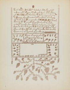 Plade 3: Pecos Book of Visitations: Fra porteføljen "Spanish Colonial Designs of New Mexico"