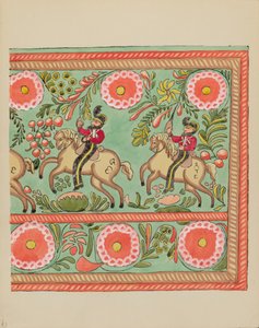 Plade 43: Malet kistedesign: Fra porteføljen "Spanish Colonial Designs of New Mexico" af American 20th Century