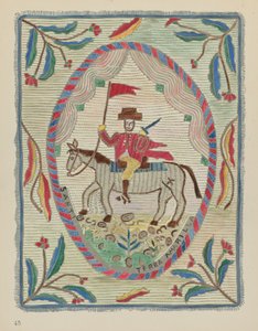 Plade 45: Broderet sengetæppe (St. James): Fra porteføljen "Spanish Colonial Designs of New Mexico"