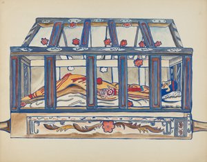 Plade 4: Kristus i graven: Fra porteføljen "Spanish Colonial Designs of New Mexico"