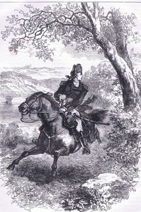 Escape of Benedict Arnold, illustration fra Cassells History of the United States udgivet af Cassell, Petter & Galpin, ca. 1900 (litho) af American English school