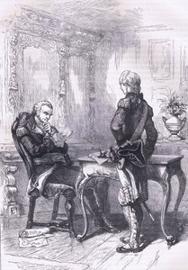 Lafayette og Washington, illustration fra Cassells History of the United States udgivet af Cassell, Petter & Galpin, ca. 1900 (litho) af American English school