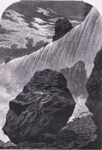 Niagara Falls, illustration fra Cassells History of the United States udgivet af Cassell, Petter & Galpin, ca. 1900 (litho) af American English school
