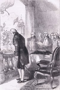 Installationen af Washington, illustration fra Cassells History of the United States udgivet af Cassell, Petter & Galpin, ca. 1900 (litho)