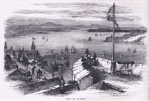 Se i Quebec, illustration fra Cassells History of the United States udgivet af Cassell, Petter & Galpin, ca. 1900 (litho) af American English school