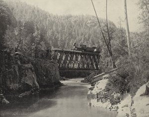 Bro i Animas Canyon, Colorado (s/h-billede) af American Photographer (after)