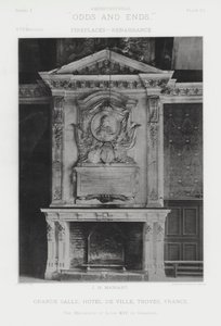Pejs: Grande Salle, Hotel De Ville, Troyes, Frankrig (s/h-billede) af American Photographer (after)