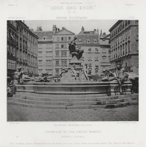Springvand i Neuer Markt, Wien, Østrig (s/h foto) af American Photographer (after)
