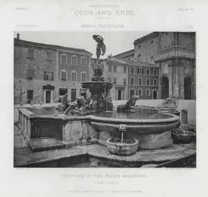Springvand på Piazza Maggiore, Fano, Italien (s/h-billede) af American Photographer (after)