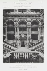 Grand Staircase af Nouvel Opera, Paris, Frankrig (s/h foto) af American Photographer (after)