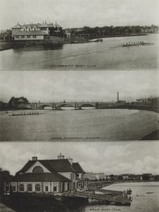 Harvard University: University Boat Club, Larz Anderson Bridge, Weld Boat Club (s/h foto)