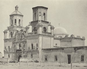 Mission San Xavier Del Bac, Arizona (s/h-billede) af American Photographer (after)