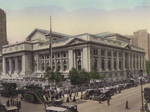 New York: Public Library, Fifth Avenue og West 42nd Street (foto) af American Photographer (after)