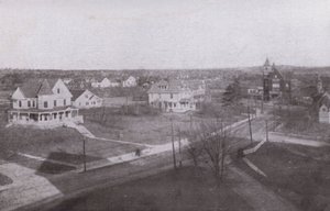 Old Orchard Beach, Maine: Ser ind i landet fra Old Orchard House (s/h-billede) af American Photographer (after)