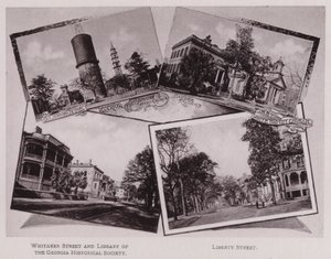 Gamle Sømandsbetel; Reservoir; Første afrikanske baptistkirke; Hardee Residence; Første hvide baptistkirke; Whitaker Street og bibliotek i Georgia Historical Society; Liberty Street (s/h-billede) af American Photographer (after)