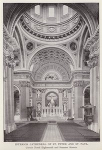 Philadelphia: Interior Cathedral of St Peter and St Paul, Corner North Eighteenth and Summer Streets (s/h foto) af American Photographer (after)