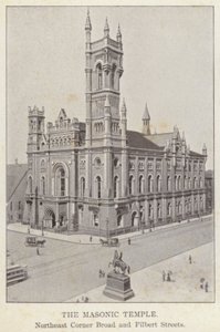 Philadelphia: The Masonic Temple, Northeast Corner Broad og Filbert Streets (s/h foto) af American Photographer (after)