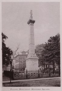 Pulaski Monument, Monterey Square (s/h foto) af American Photographer (after)