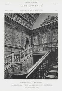 Staircase, Canford Manor, Dorset, England (s/h-billede) af American Photographer (after)