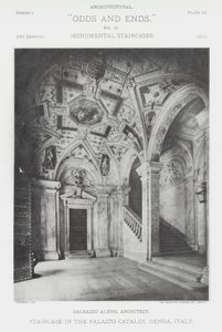 Trappe i Palazzo Cataldi, Genova, Italien (s/h foto) af American Photographer (after)