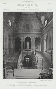 Trappe på universitetet, Wien, Østrig (s/h foto) af American Photographer (after)