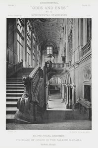 Ærestrappe i Palazzo Madama, Torino, Italien (s/h-billede) af American Photographer (after)