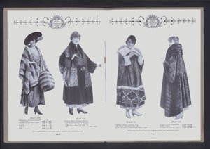 Opslag på to sider fra The Theatre of Fur Fashion (s/h-billede) af American Photographer (after)