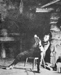 Abraham Lincoln (1809-65) som ung dreng (s/h-foto) af American Photographer