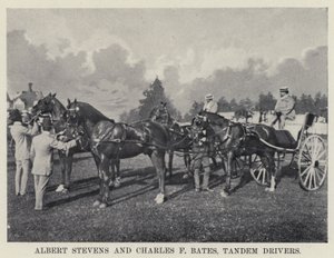 Albert Stevens og Charles F Bates, Tandem-chauffører (s/h-billede) af American Photographer