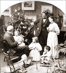 Amerikansk familie juledag af American Photographer