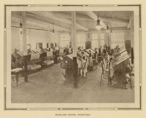 Amoskeag Manufacturing Company: Burling Room, Worsted (s/h-foto) af American Photographer