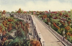 Arroyo Seco Bridge, Pasadena (farvefoto) af American Photographer
