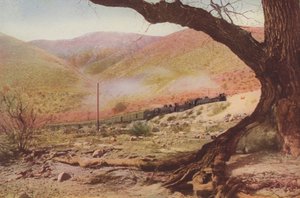 På vej op ad Cajon Pass, Californien (foto i farver) af American Photographer