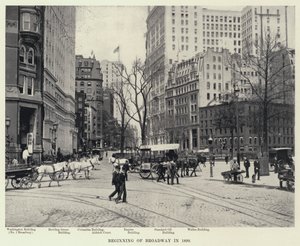 Begyndelsen af Broadway i 1899 (s/h foto) af American Photographer