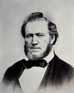 Brigham Young (1801-77) Anden præsident for Mormonkirken (s/h-foto) af American Photographer