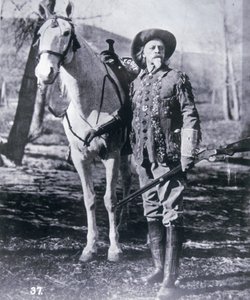 Buffalo Bill Cody (1846-1917) i sine sidste år (s/h foto) af American Photographer