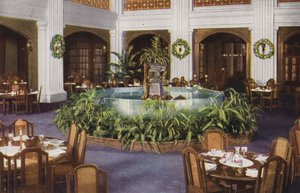 Chicago: Springvand i South Grill Room, Marshall Field and Co (farvefoto) af American Photographer