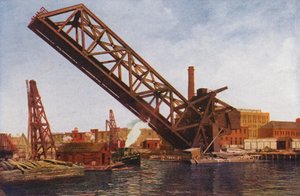 Chicago: Single Leaf Bascule Bridge (farvefoto) af American Photographer