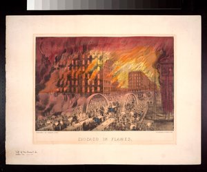 Chicago in Flames, 1871 af American Photographer
