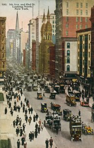 Fifth Avenue og 42nd Street, New York (foto i farver) af American Photographer