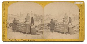 Første butik i det brændte distrikt, 1871 af American Photographer