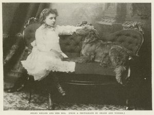 Helen Keller og hendes hund af American Photographer