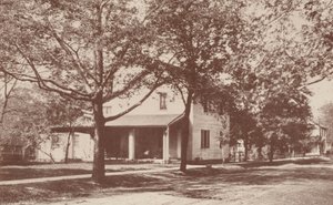 Hjemmet for "The Minerva", den første litterære kvindeklub, New Harmony, Indiana (s/h-foto) af American Photographer