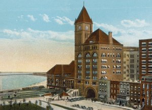 Illinois Central Depot (farvet foto) af American Photographer