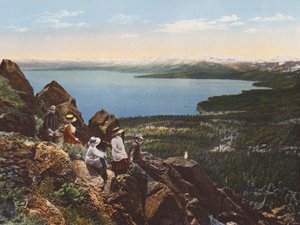 Lake Tahoe fra Mount Watson, Californien (farvefoto) af American Photographer