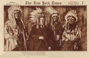 Lloyd George på krigsstien: den britiske krigspremierminister (s/h-foto) af American Photographer