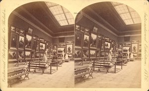 Memorial Hall, American Department, Centennial International Exhibition of 1876, Philadelphia (stereoskopisk tryk) af American Photographer