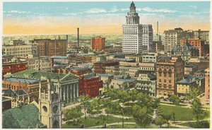 New Orleans: Udsigt over hjertet af New Orleans (farvefoto) af American Photographer